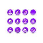 کاور هایلایت اینستاگرام پیج کاری بنفش کد 998 - آسان فروش