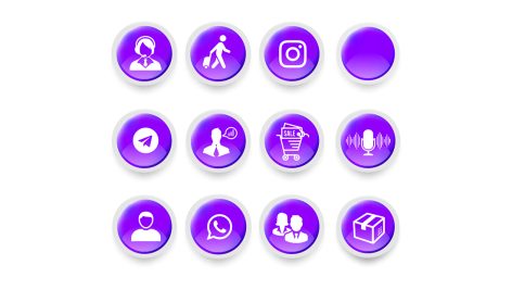 کاور هایلایت اینستاگرام پیج کاری بنفش کد 998 - آسان فروش
